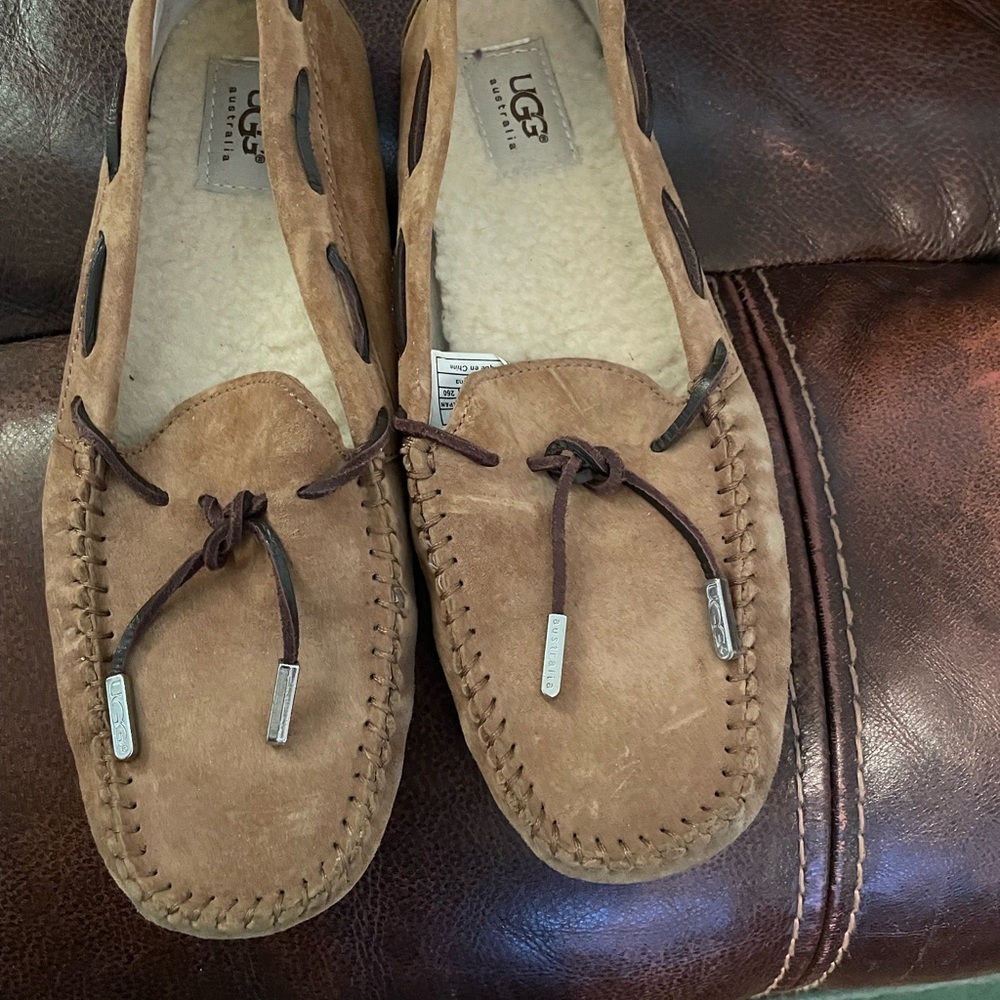 UGG Brown Suede Moccasins.
